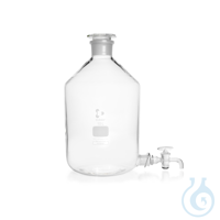 DURAN&reg, Aspirator Bottle, standard taper socket, with glass stopcock and