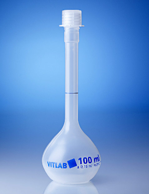 kolba miarowa z PP nakrętka 0025ml  klasa B