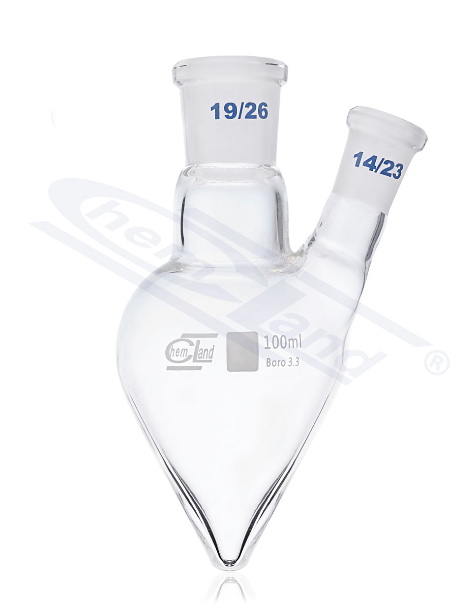 kolba sercowa 2 szyje 100ml 19/26; 14/23