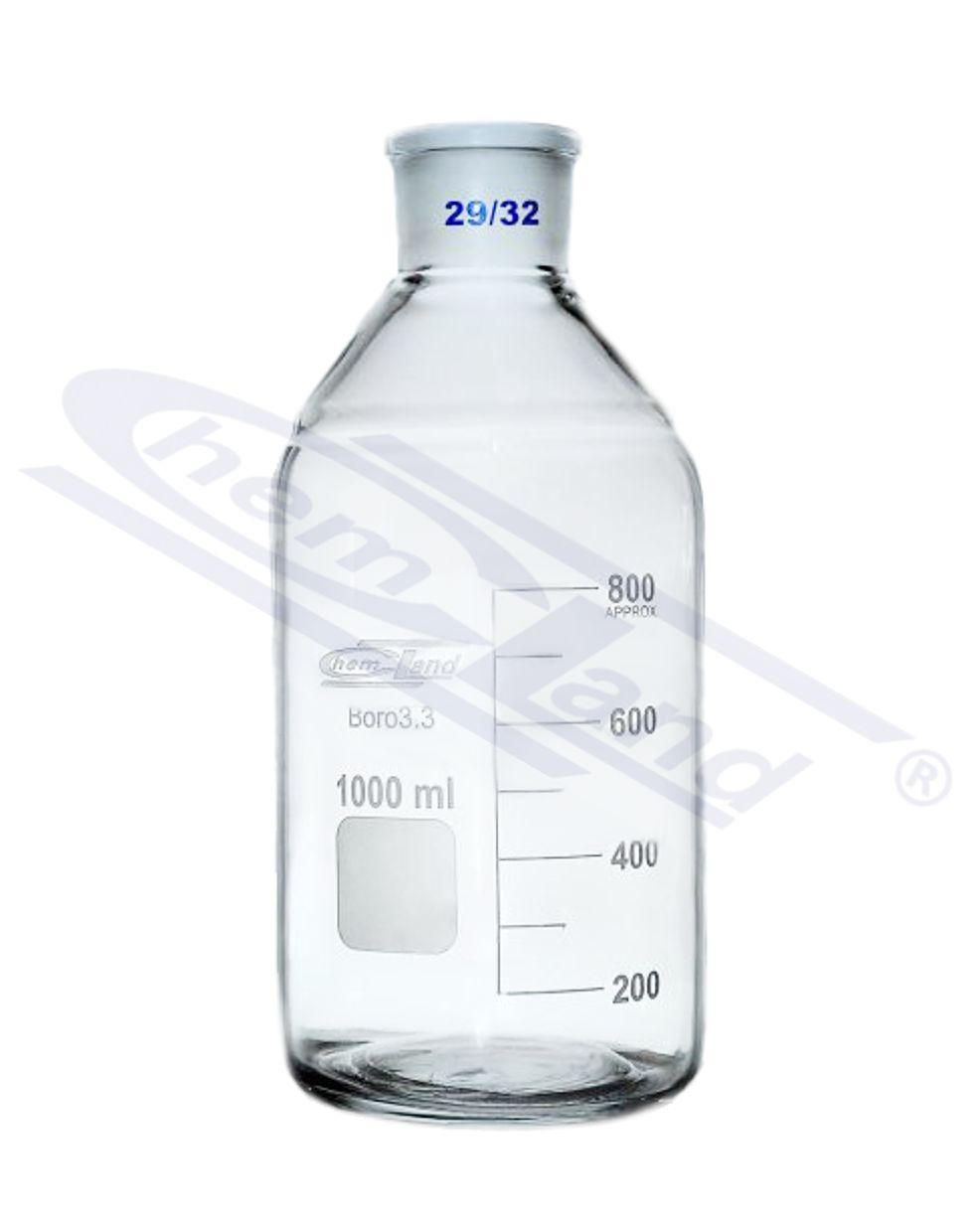butelka z BORO 3,3  01000  WS 45/40  SiO2>80,5%