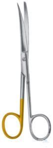 Scissors, delicate OP-Special, curved. unitd, sharp/blunt, 130 mm