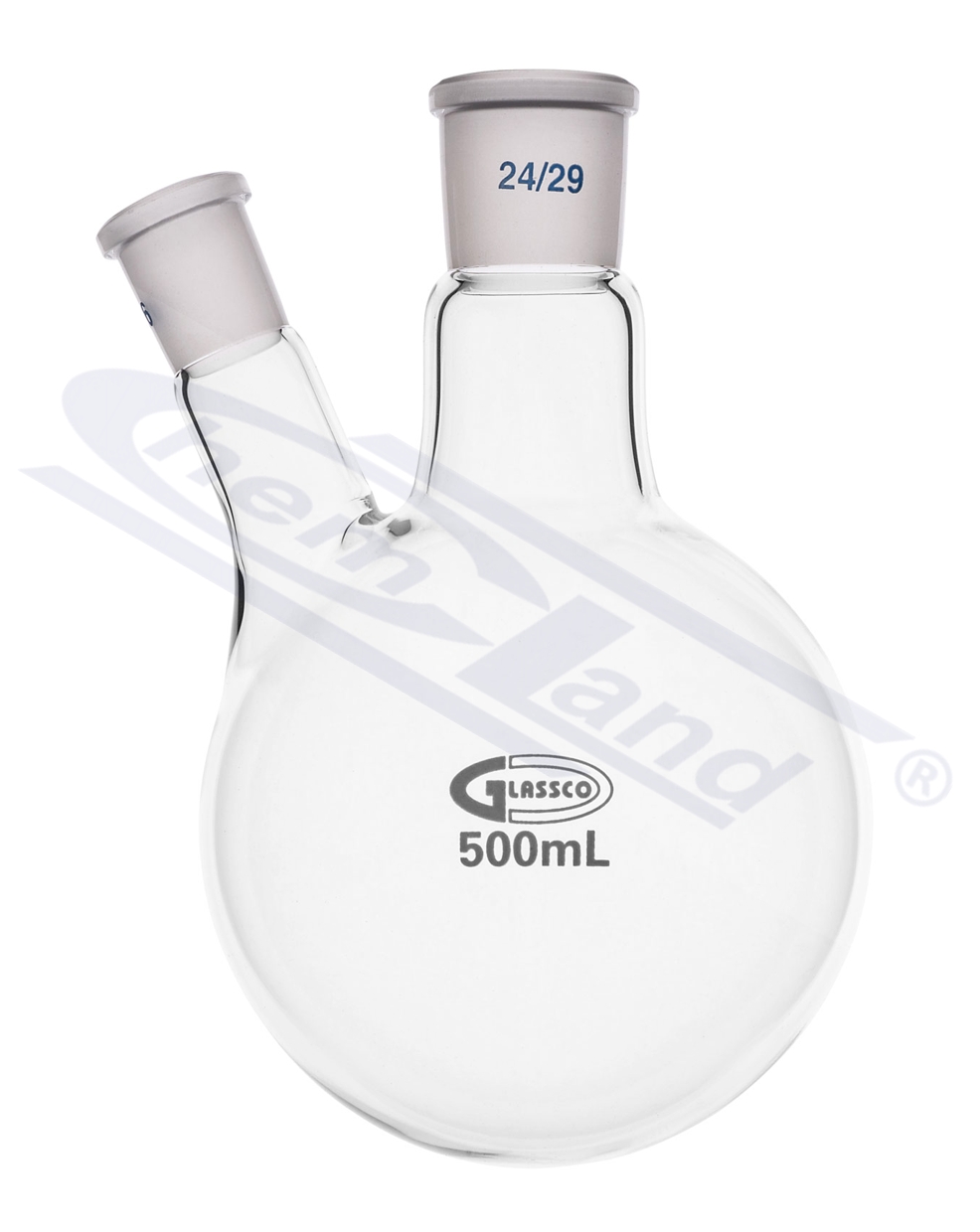 kolba kulista 2 szyje proste 0500ml 24/29 i 14/23 GLASSCO