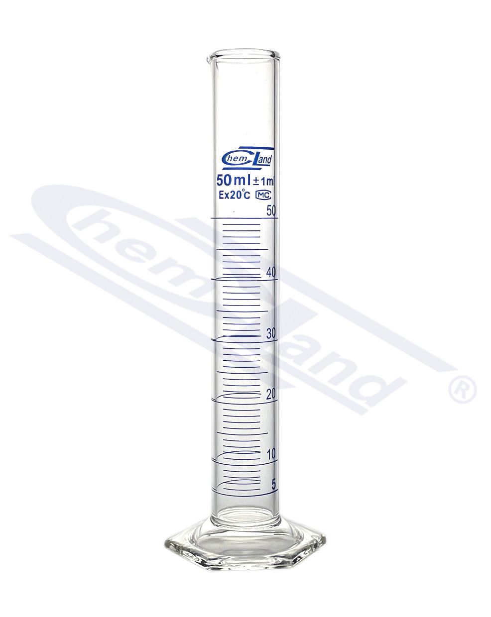 cylinder Kl B 0250 ml stopa szklana sześciokątna