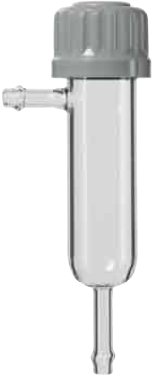 Glass flow-through cell