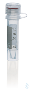 Microtube PP, attached screw cap PP, 1,5 ml, selfstanding, non-sterile, grad.
