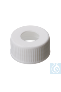 neochrom® Schraubverschlüsse, PP weiß, 12,5 mm Loch, Gewinde 24-400, 100 St./Pac
