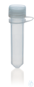 Microtube PP, attached screw cap PE, 2,0 ml, round bottom, non-ster., ungrad.