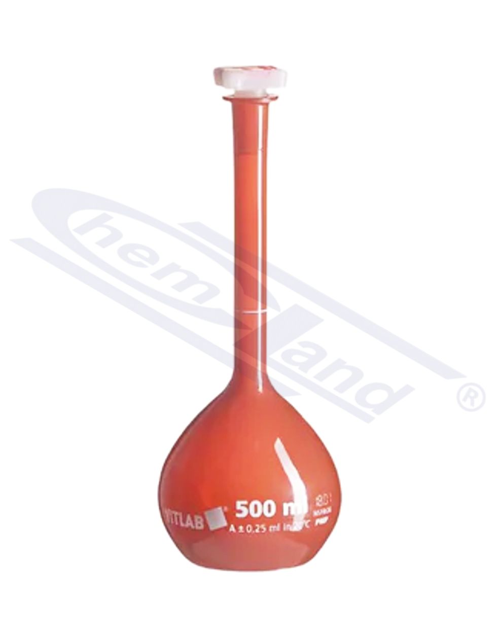 kolba miarowa z PMP UV-PROTECT 0100ml kl.A z korkiem ,szlif 14/23