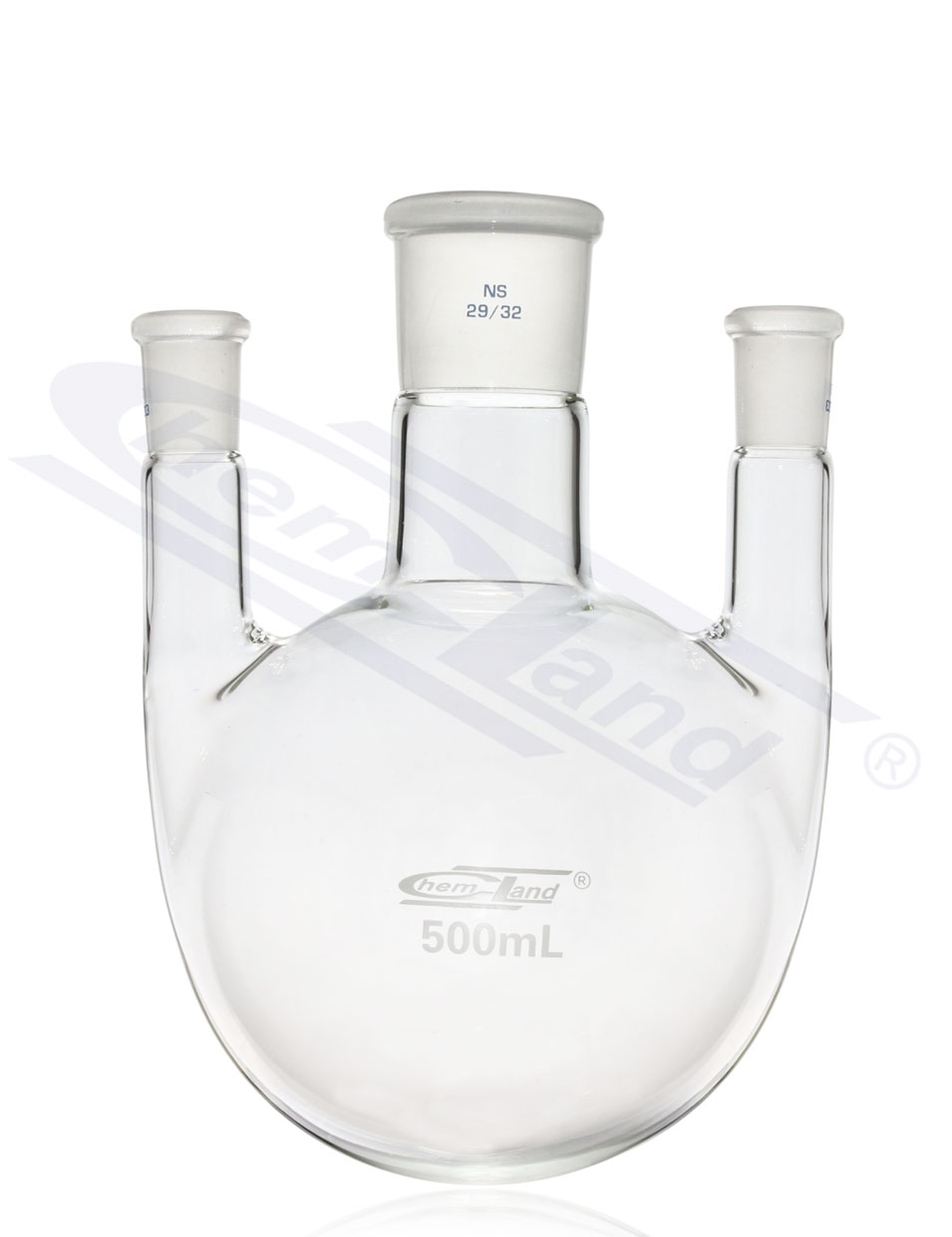 kolba kulista 3 szyje prosta  02000ml 29/29/29 CHEMLAND NEW LINE