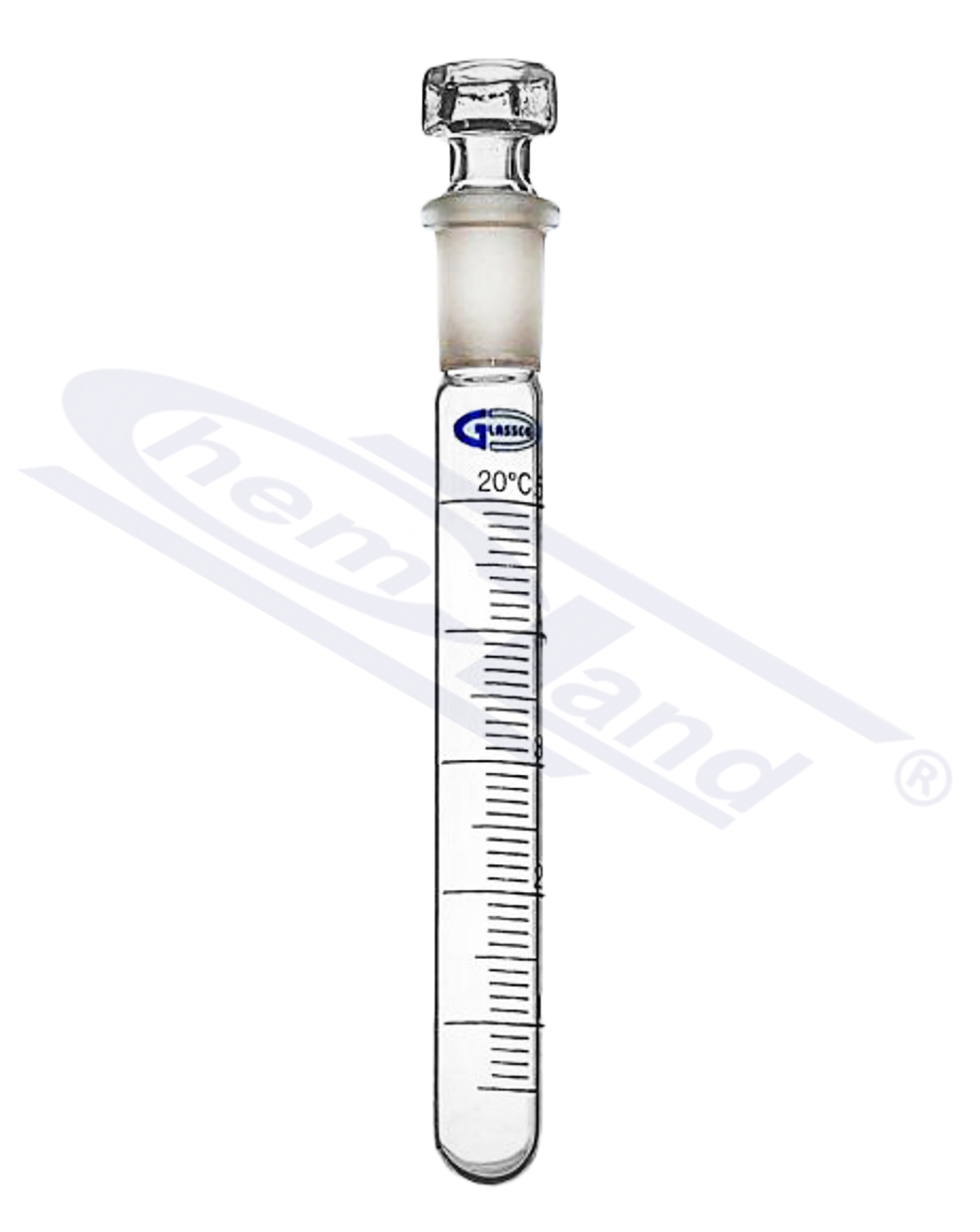 probówka Egertza z korkiem szklanym dmuchanym 100ml 24/29 32x200mm
