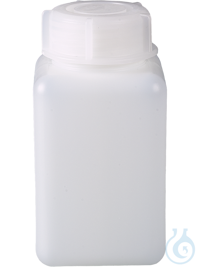 Square bottle, square base, wide neck