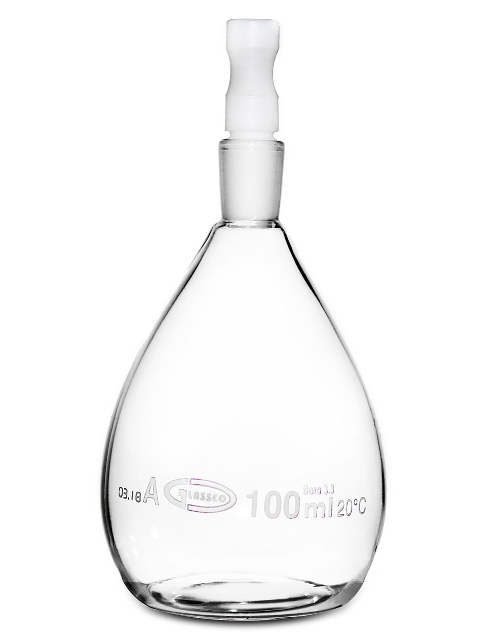 piknometr kl A 025 ml  GLASSCO bez certyfikatu