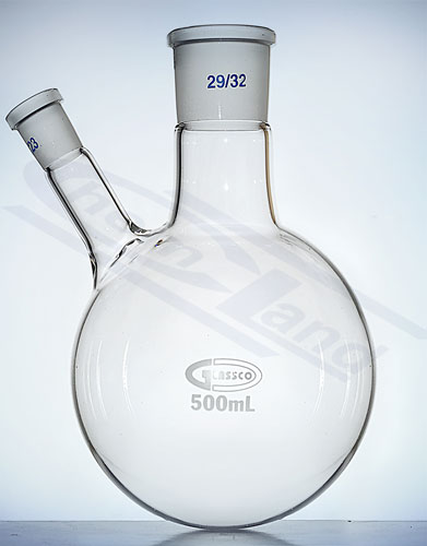 kolba kulista 2 szyje skośne 00050ml 19/26 i 14/23