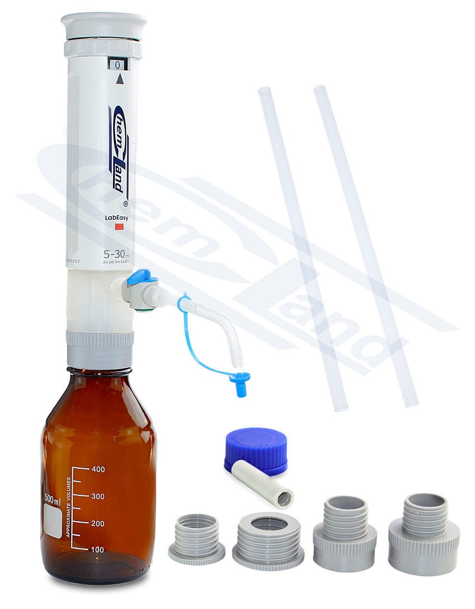 dozownik butelkowy z zaworem odcinającym 1,0 -  5,0ml CHEMLAND LabEasy