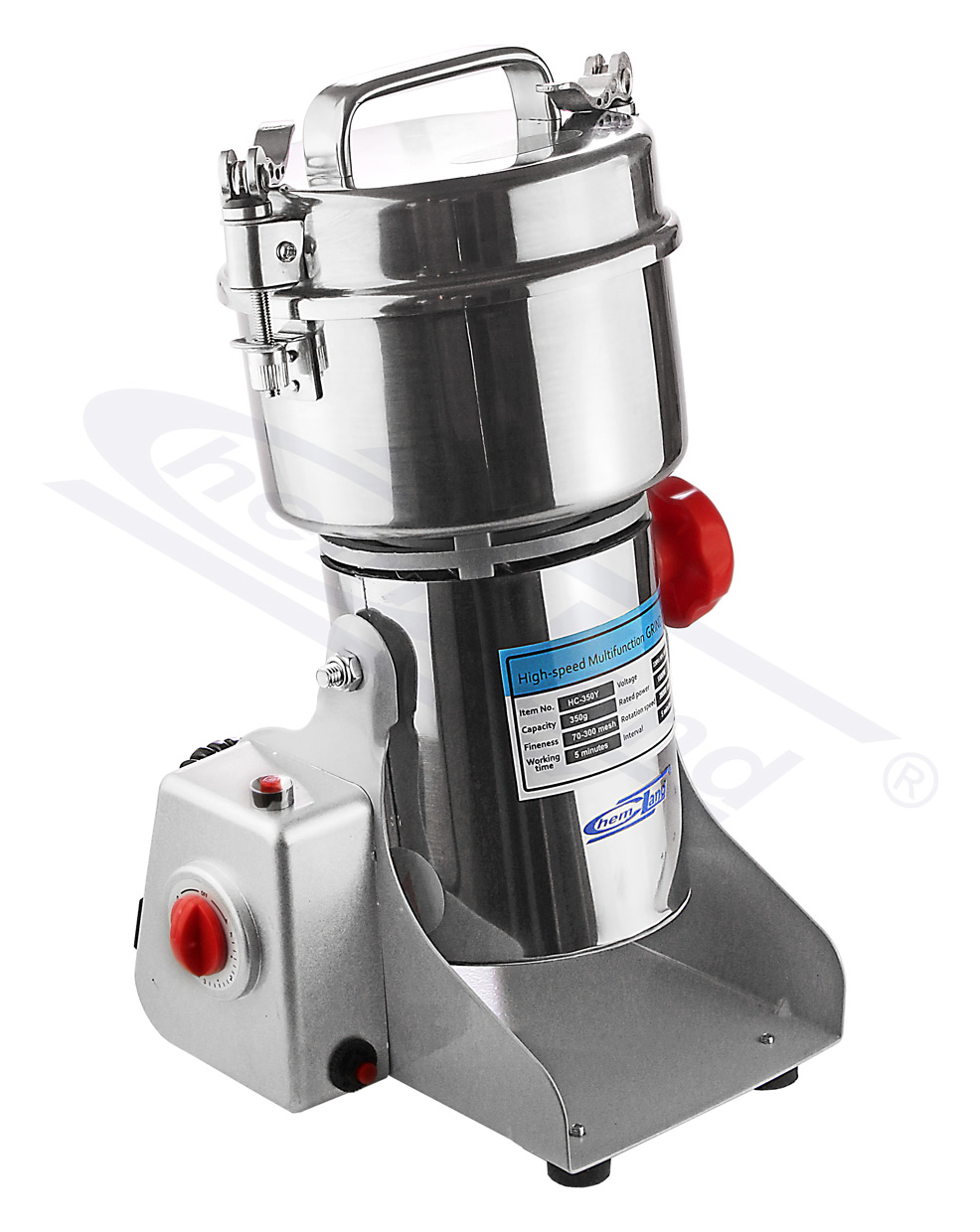 młynek laboratoryjny 350g , zamknięcie na klamry dociskowe, rozdrobnienie 70-300mesh, obroty 28000 RPM