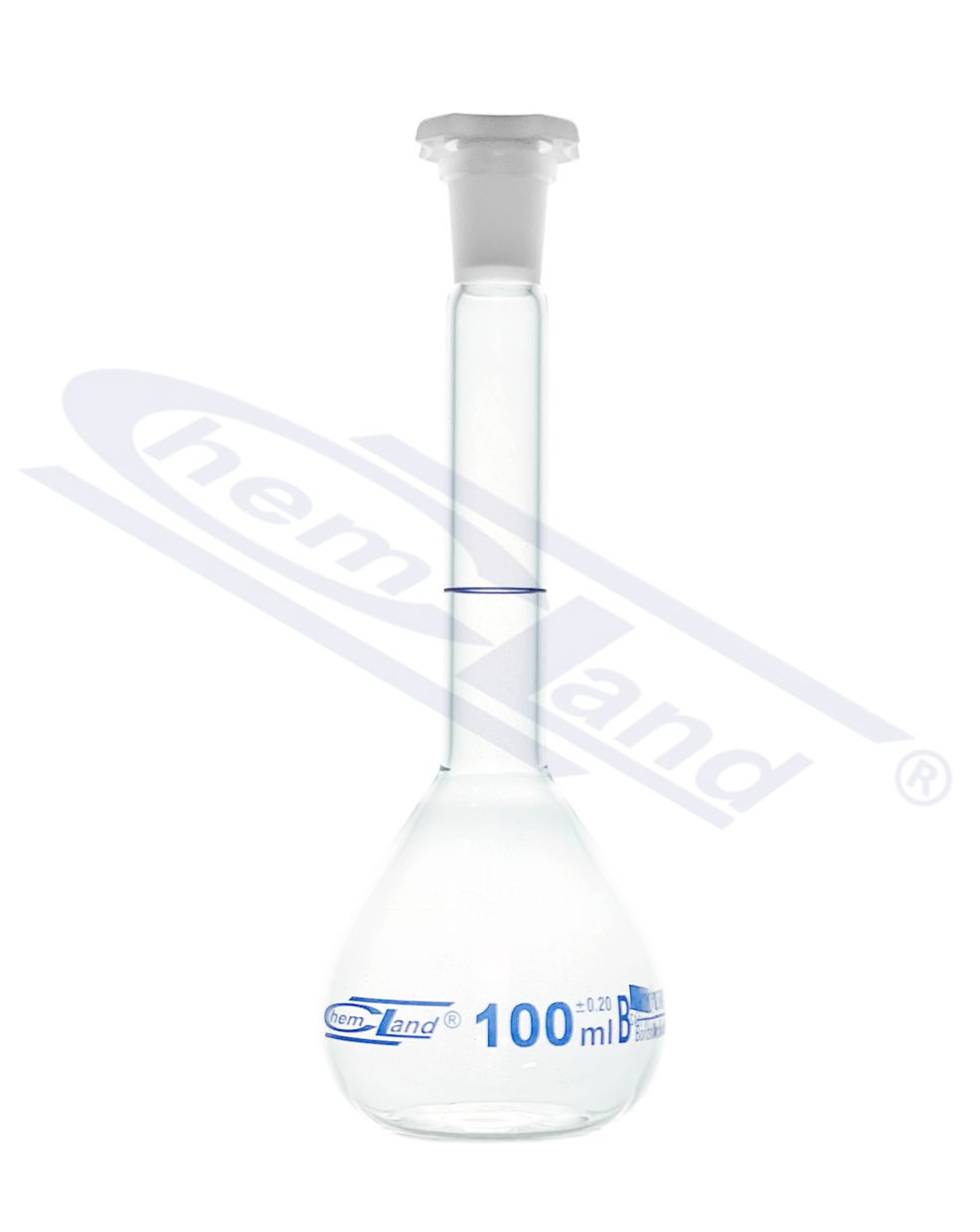 kolba miarowa kl B0100ml  14/23 CHEMLAND - skala niebieska