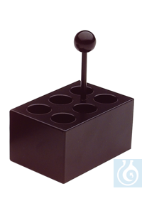 neoLabLine Heizblock Alu, 6 Vertiefungen 20 mm Ø für Reagenzgläser