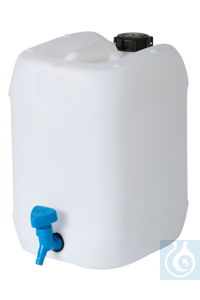 neoChoice Behälter mit eingeschweißtem Hahn, weiß, 5 l