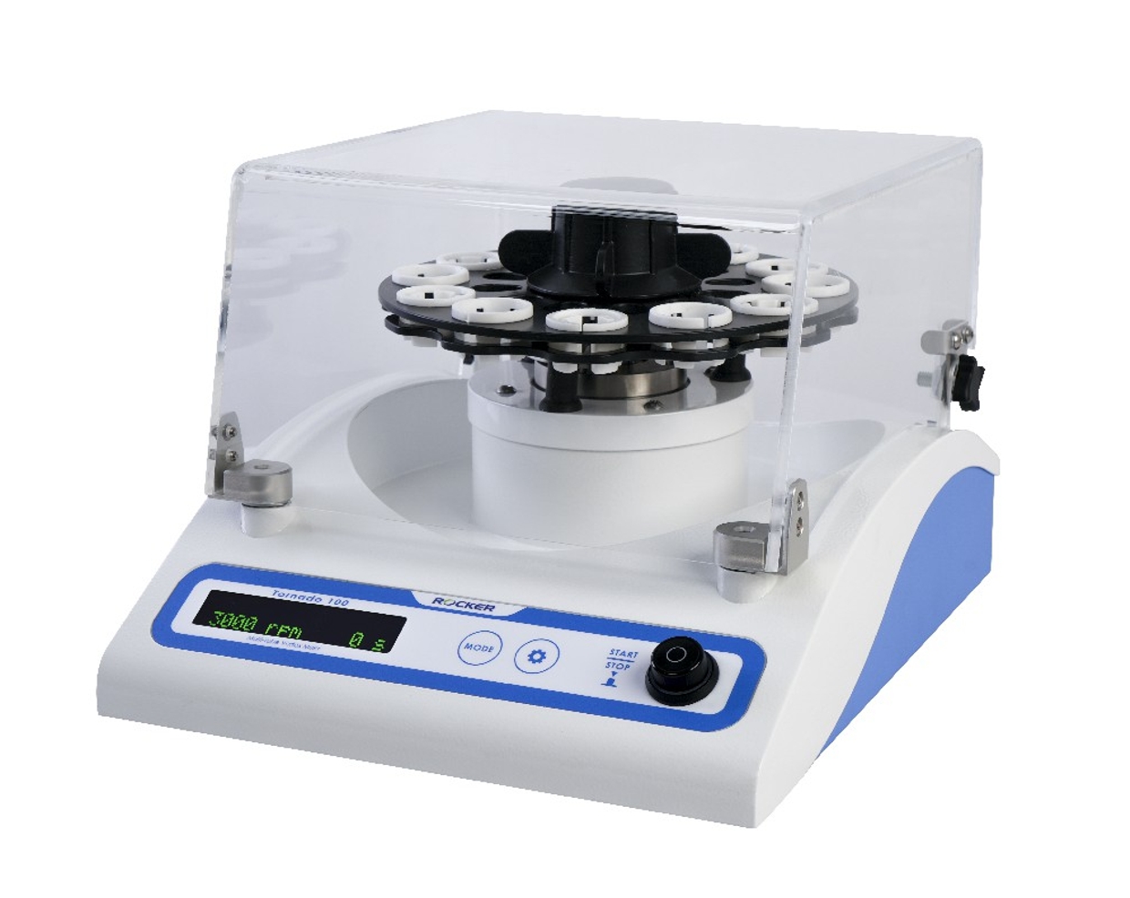 wytrząsarka 3D Vortex Tornado 100 na 6 próbowek 15ml i 6 próbowek 50ml, Timer, 0 do 3000 rpm Rocker