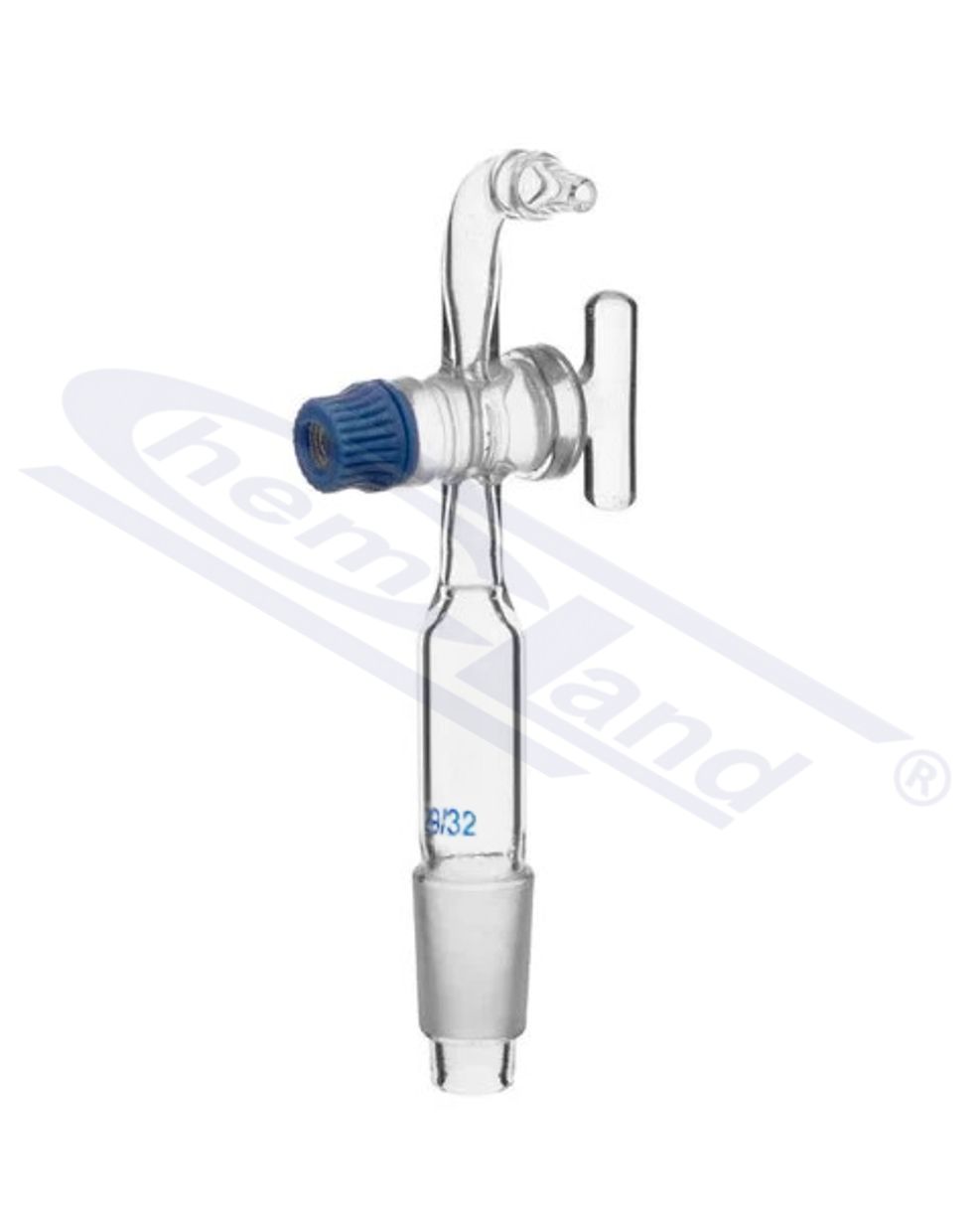 kran - nasadka WS zew 19/26 kran szkło koń zgięta CHEMLAND
