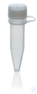 Microtube PP, attached screw cap PE, 1,5 ml, round bottom, non-ster., ungrad.