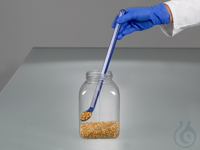 Detectable spoon, long handle, blue