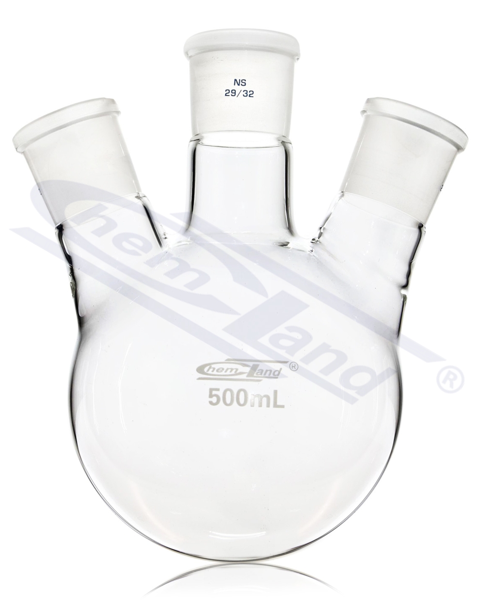 kolba kulista 3 szyje skośna  00250ml 29/29/29 CHEMLAND NEW LINE