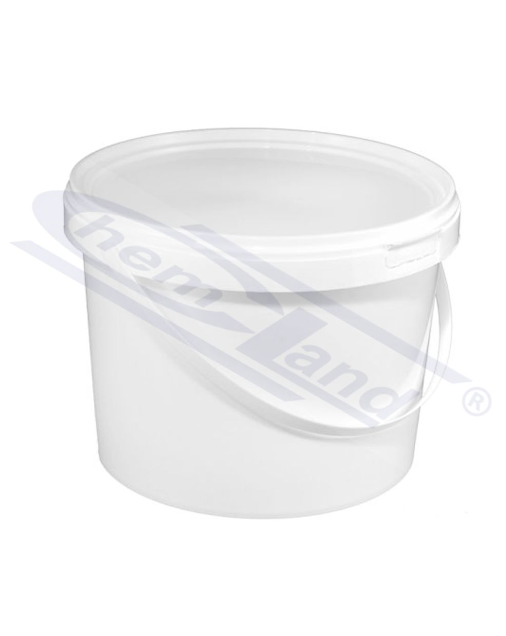 wiadro z PP 03000ml z pokrywką, okrągłe, białe, atest PZH