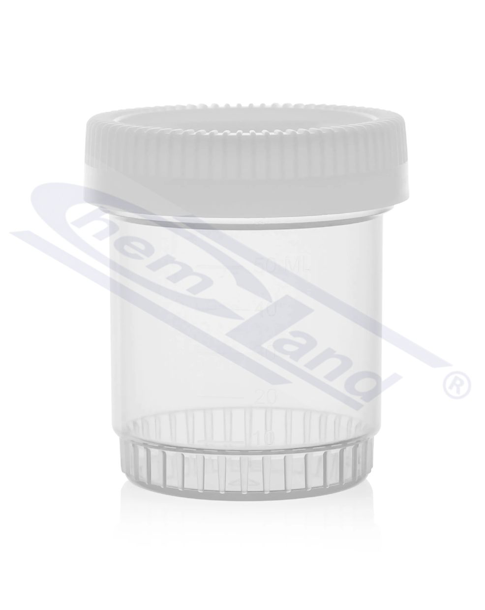 pojemnik PP transportowy na prółbki histologiczne/chirurgiczne 080ml, fi 52 h-60mm, skalowany do 60m, sterylny CHEMLAND