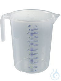 Industrial measuring jug, stackable