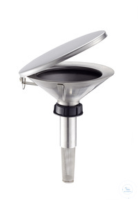 Funnel flat with plastic-cap (PE), closure head and flame trap: TK50-180