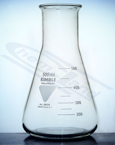 kolba stożkowa Erlenmeyera szeroka szyja 00500 ml   KIMBLE
