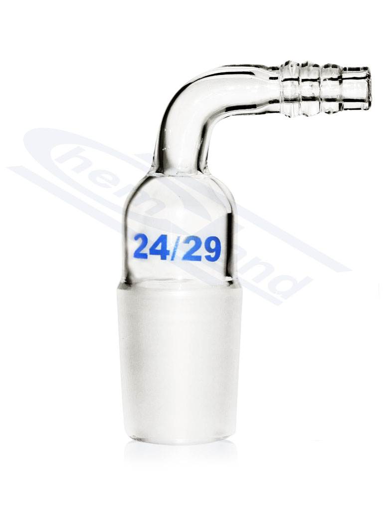 nasadka tubus z króćcem szklanym  24/29 - zgięta CHEMLAND