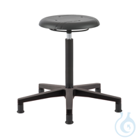 High laboratory stool with footrest