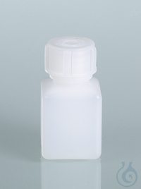 Square bottle, square base, narrow neck