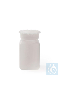 Rectangular bottle HDPE 1000 ml, 82 x 102 x H 177, mouth 60 mm, sealable