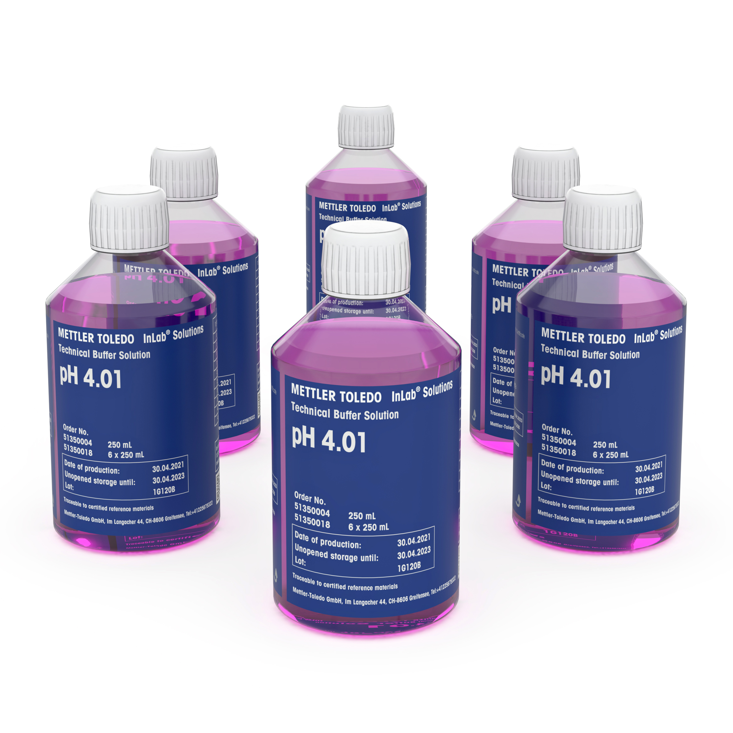 Technical buffer pH 4.01 6x250mL Bottles