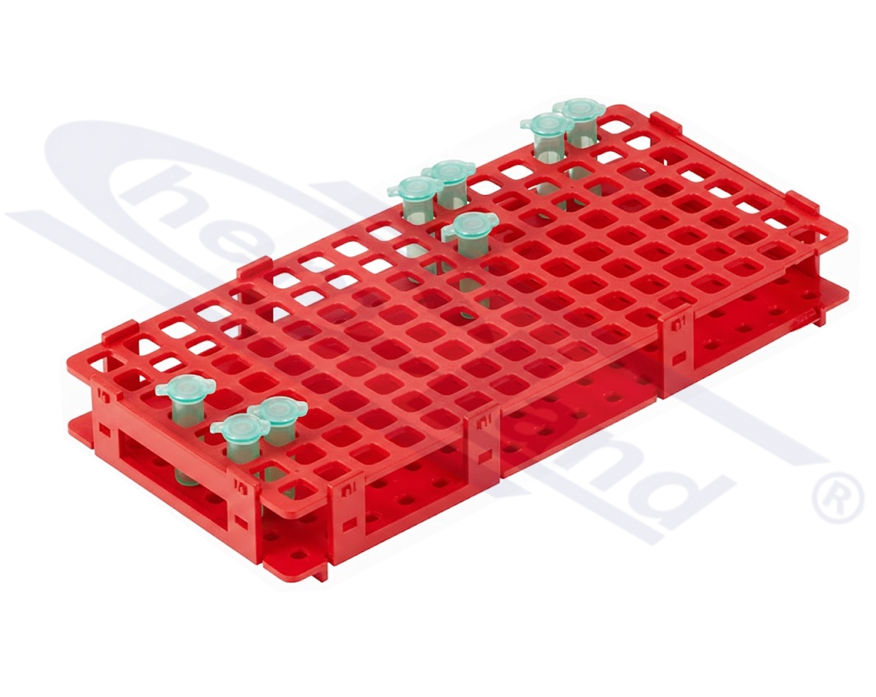 statyw na probówki Ependorffa PP  8x16 czerwony, fi 11mm
