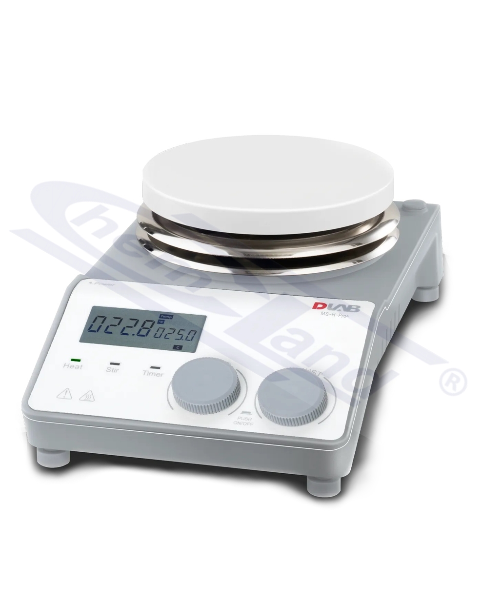 mieszadło magnetyczne MS-H-PRO A, 135mm, PORCELAN z grzaniem 340oC LCD, 3 tryby grzania, zakres prędkości 100-1500 obr./min DLAB