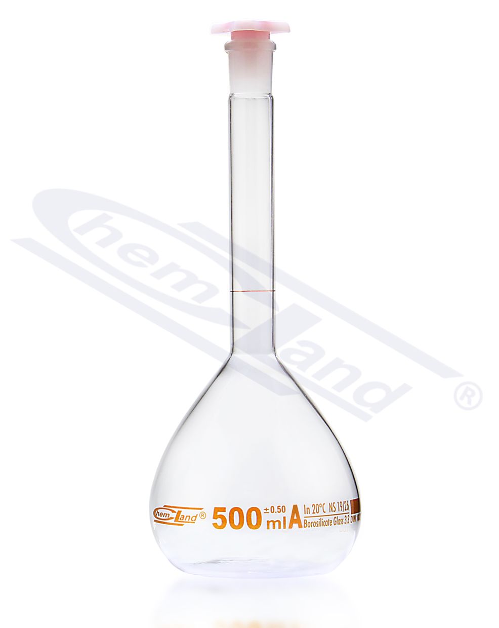kolba miarowa CHEMLAND NEW LINE z certyfikat kl A 0025ml sk. Brązowa  WS 12/21