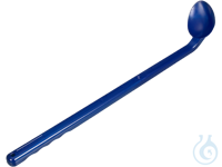 Detectable spoon curved, long handle, blue