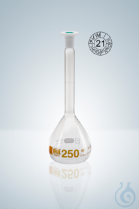 VOLUMET. FLASK A CC WN 50 ML, POLYST. AMBER GRAD. NS14/23