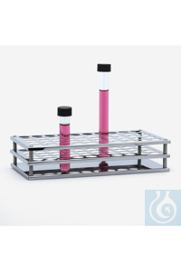 tube rack - stainless steel - 50 holes - for tubes 16 mm diameter